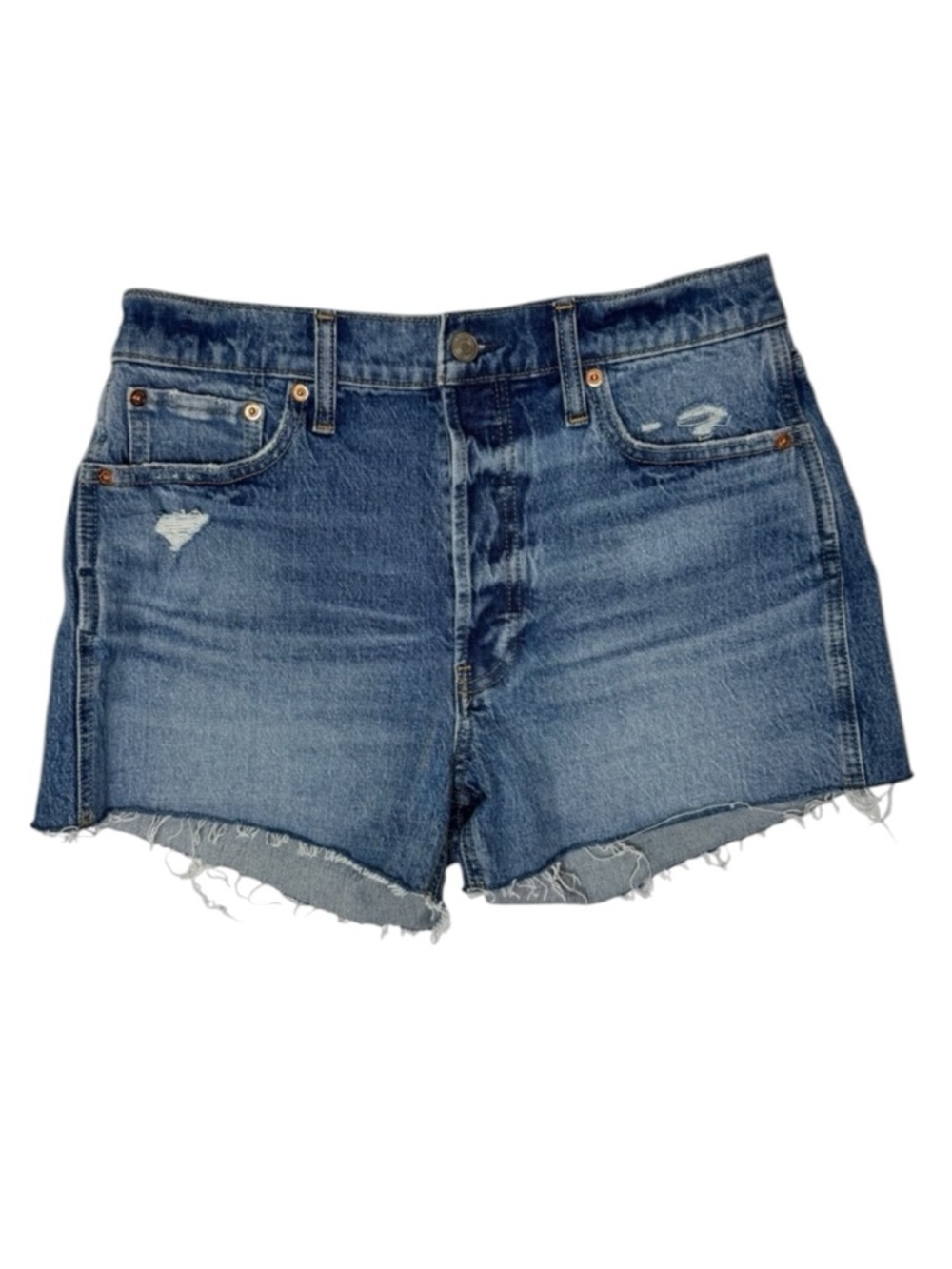 GAP Blue Distressed Shorts Cheeky High Rise size 29 New